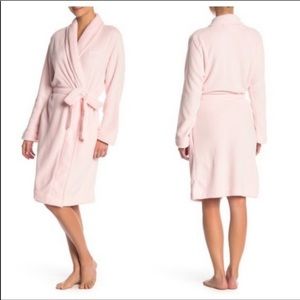 Calvin Klein Plush Shawl Collar Tie Robe